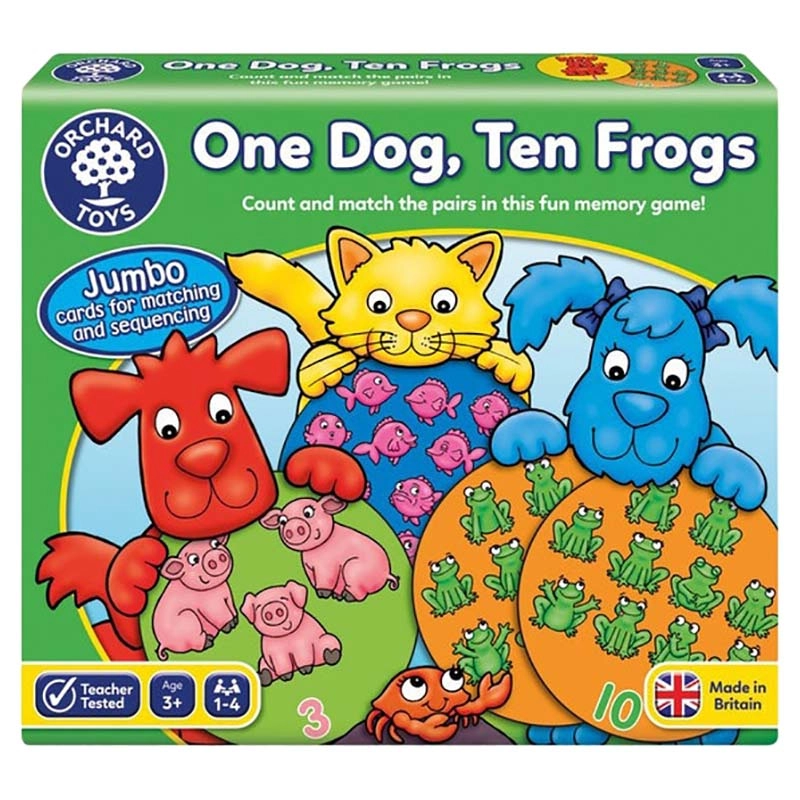 Orchard Toys One Dog, Ten Frogs - 3-7 years