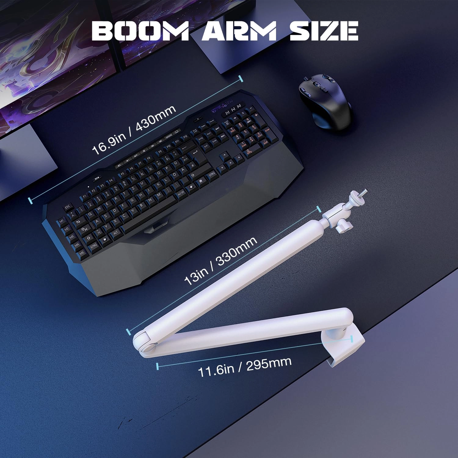 BM88 - Low Profile Adjustable Boom Arm