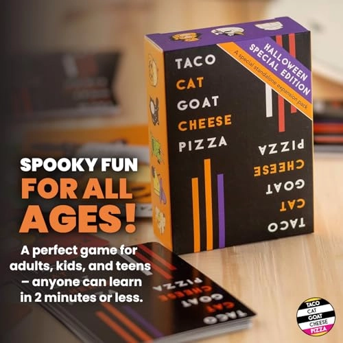 Taco Cat Goat Cheese Pizza: Halloween Edition - Card Game