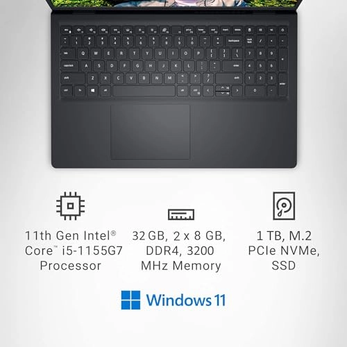 Inspiron 3000 Inspiron 3520 - 15.6'' Core i5-1155G7 32GB DDR4 1TB SSD