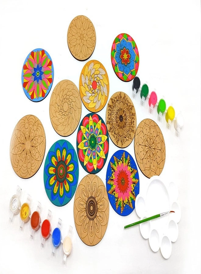 Mandala Art Paint Kit - 6 piece(s) Brush Colors