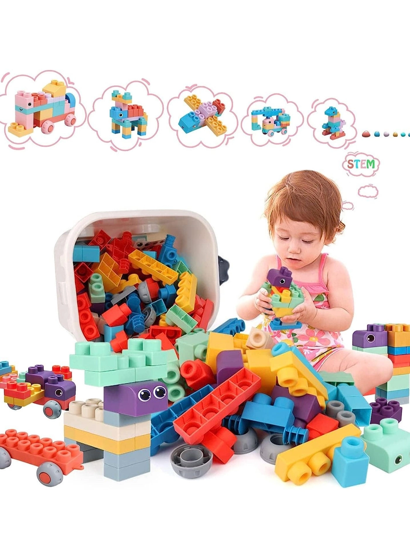 Soft Building Blocks - 80 pcs