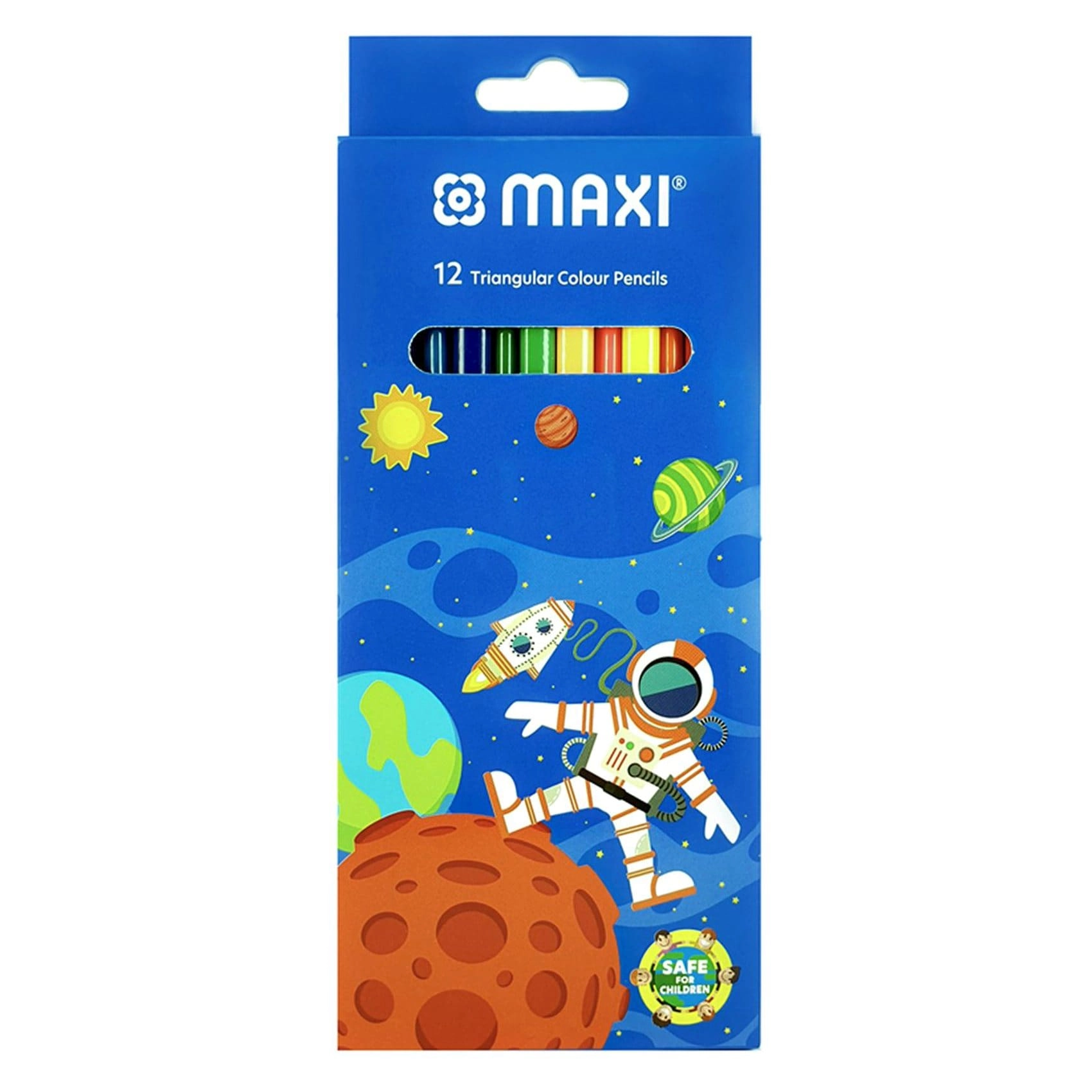 School Stationery Kit - Wax Crayons Colour Pencils Accessories