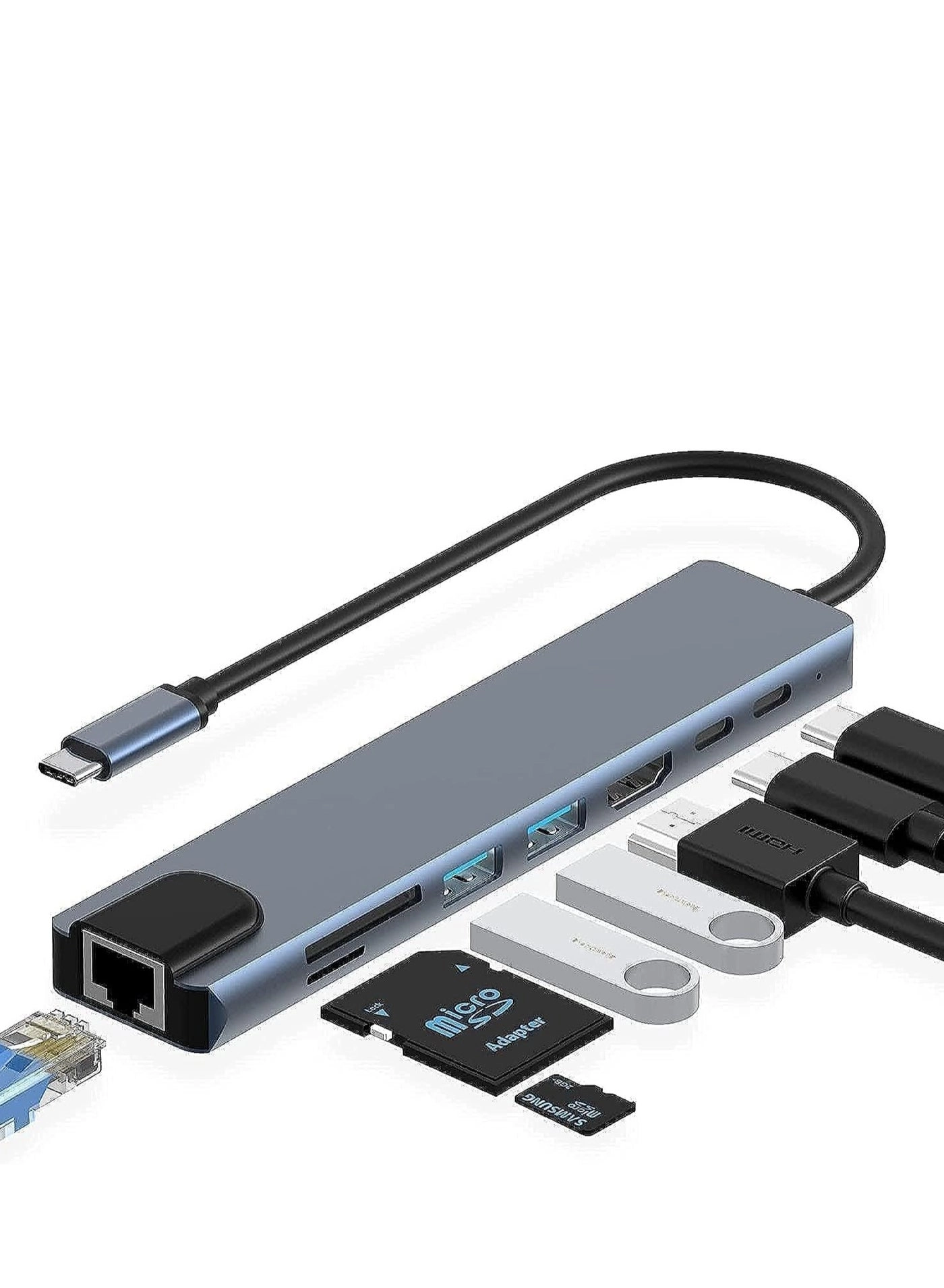 8 in 1 Type C Hub
