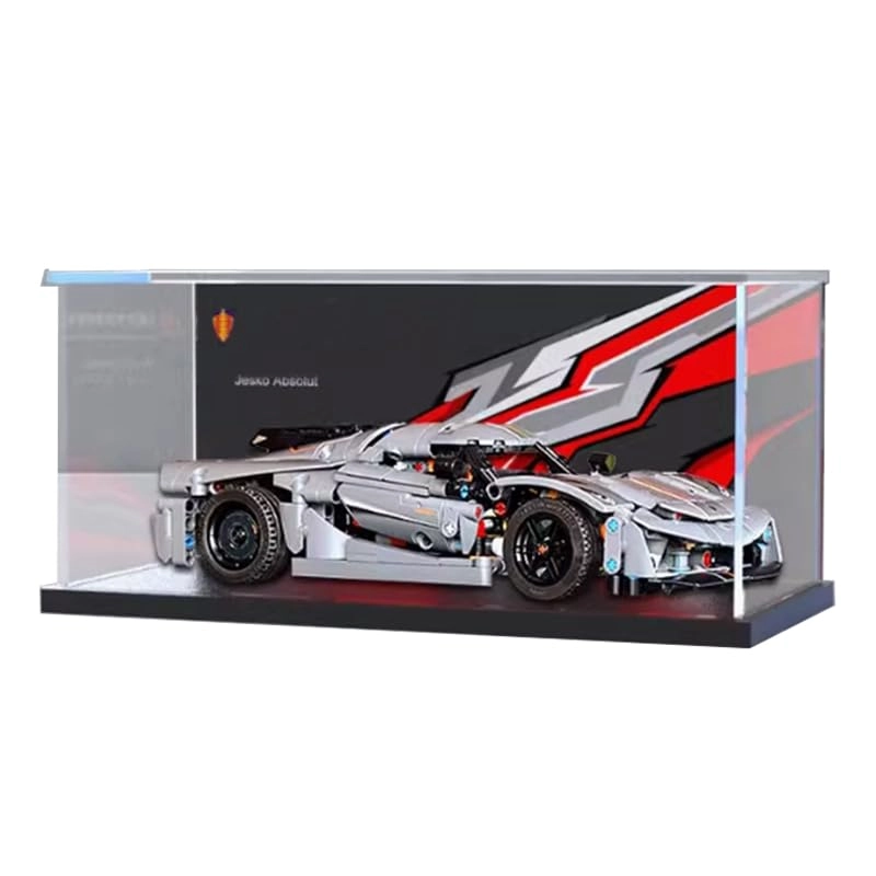 Technic Display Case (42131) - Clear Acrylic Black Bottom+top Light