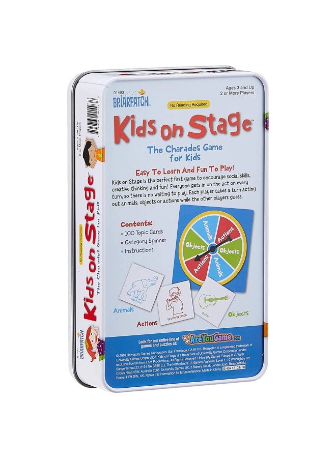 Kids on Stage: The Charades Game For Kids Travel Tin