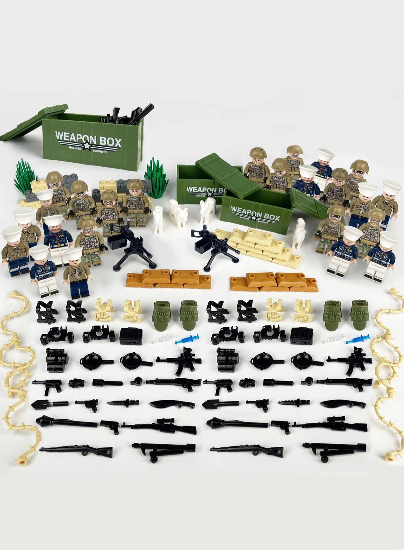 Army Block - Blue New Eighth Route Army Array 24 pcs