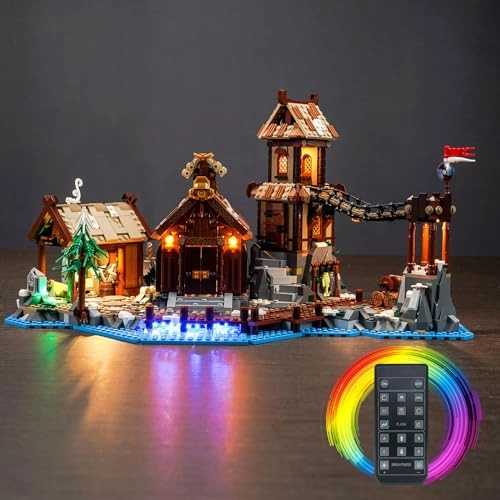 LED Light Kit - for LEGO Viking Village 21343 Remote Control