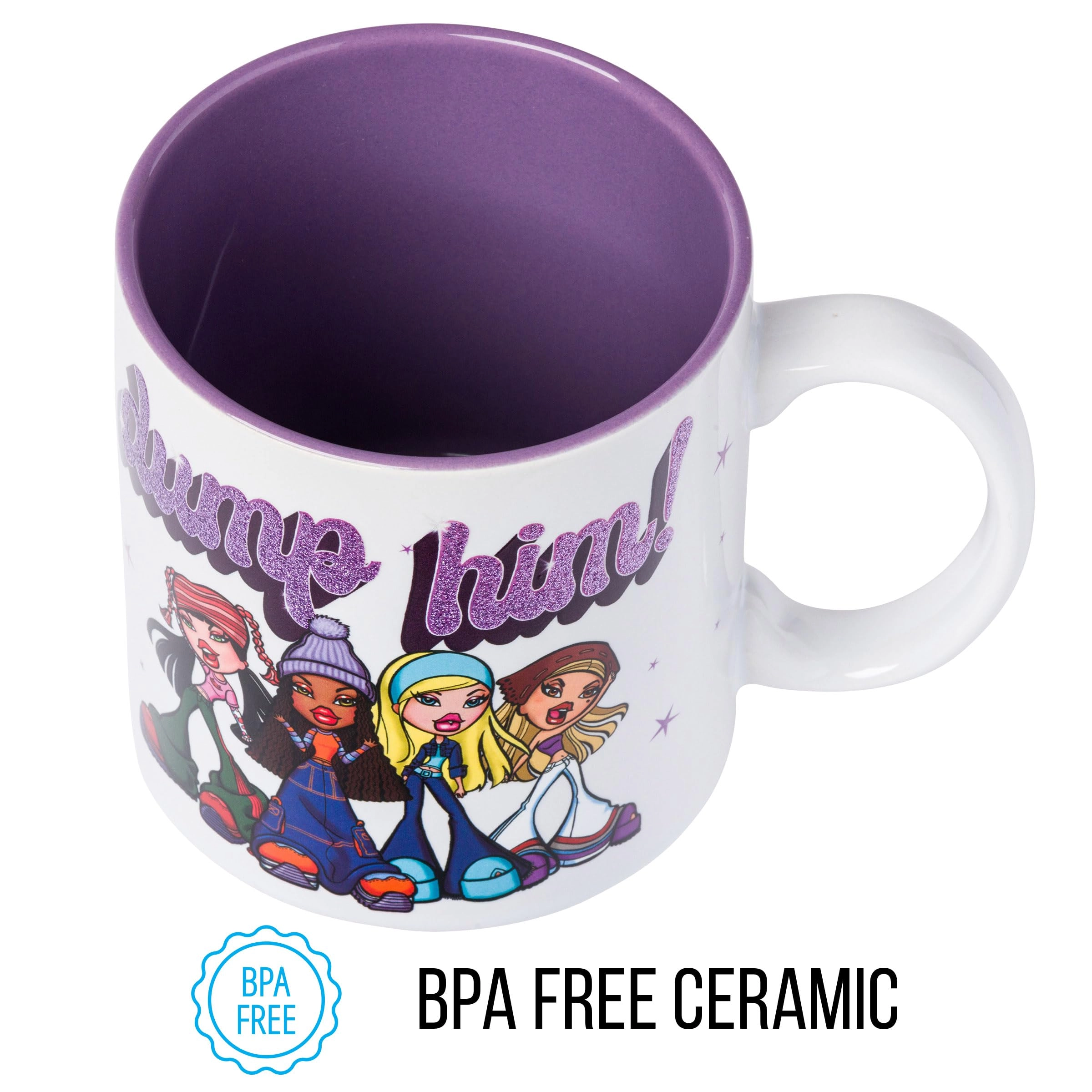 Bratz Dump Him Stars Glitter Ceramic Mug - 1 pcs