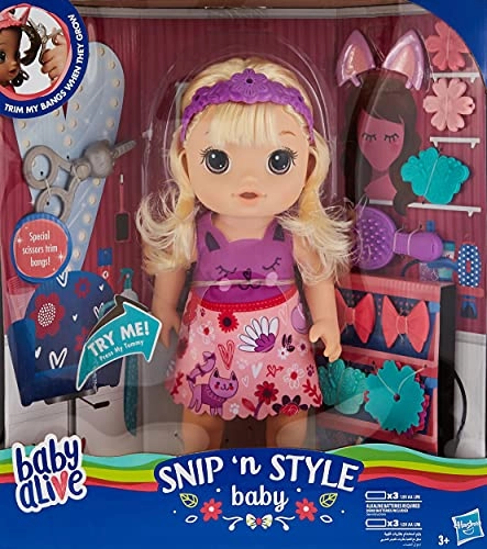 Snip ‘n Style Baby - Blonde Hair Talking Doll Ages 3+