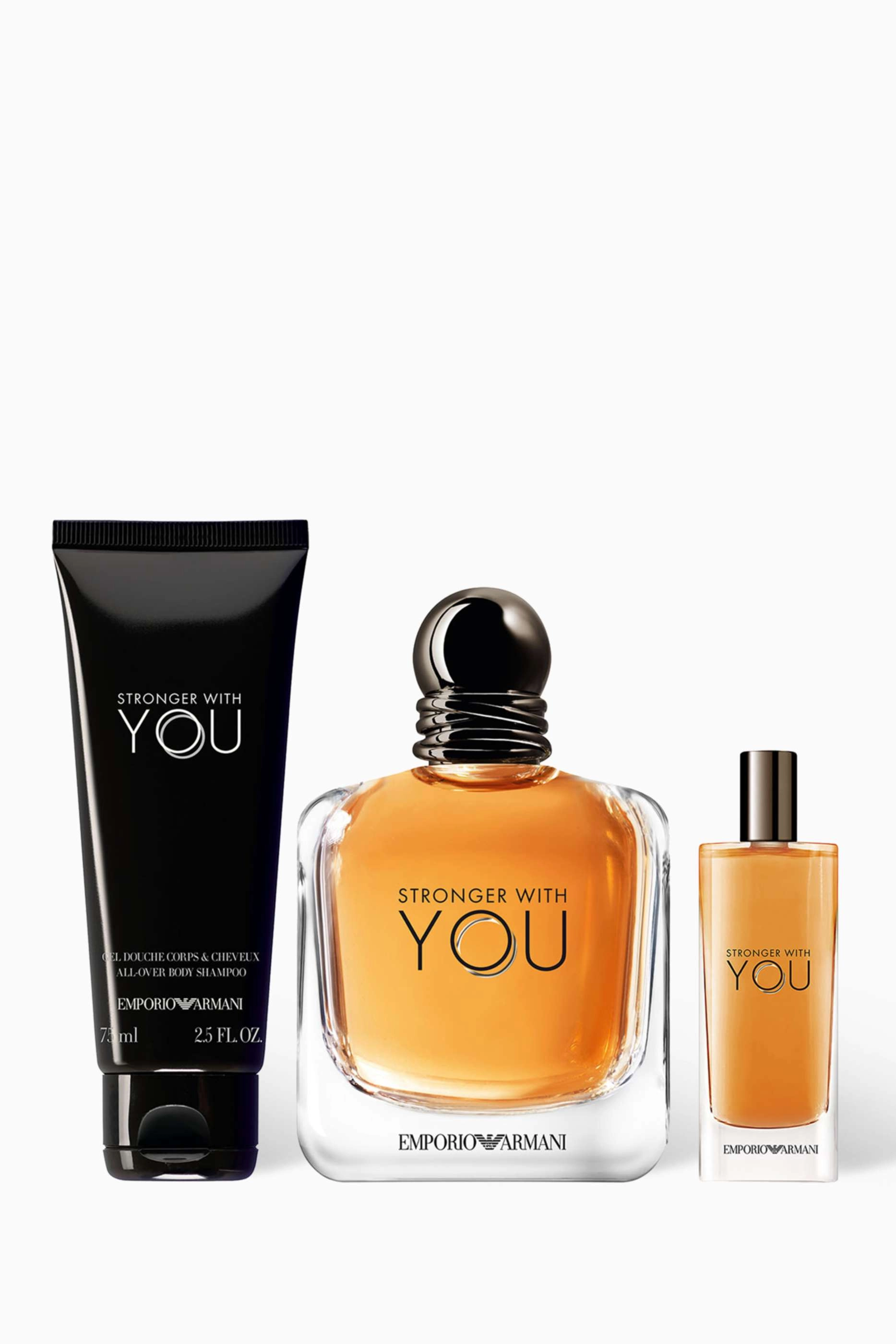 Stronger With You Eau de Toilette - 100ml + Stronger With You Eau de Toilette Travel Spray - 15ml + Stronger With You Shower Gel - 75ml