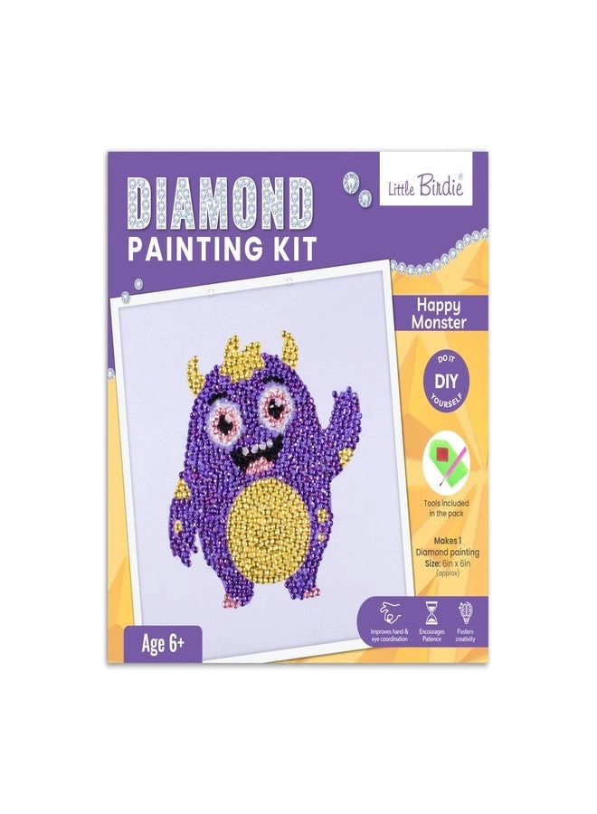 Little Birdie DIY Diamond Painting Kit Happy Monster - 1 Box Gift for Kids Adult