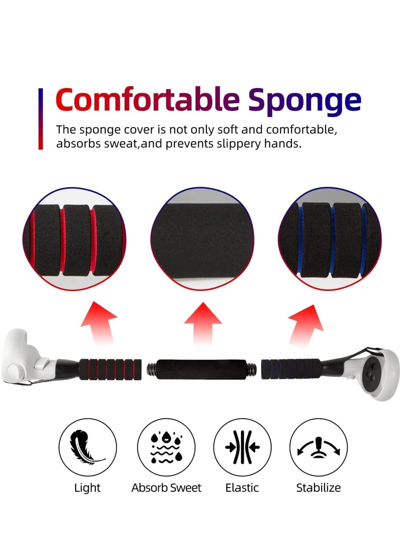 Long Stick Extension Handle - Oculus Quest 1 Quest 2 Rift S