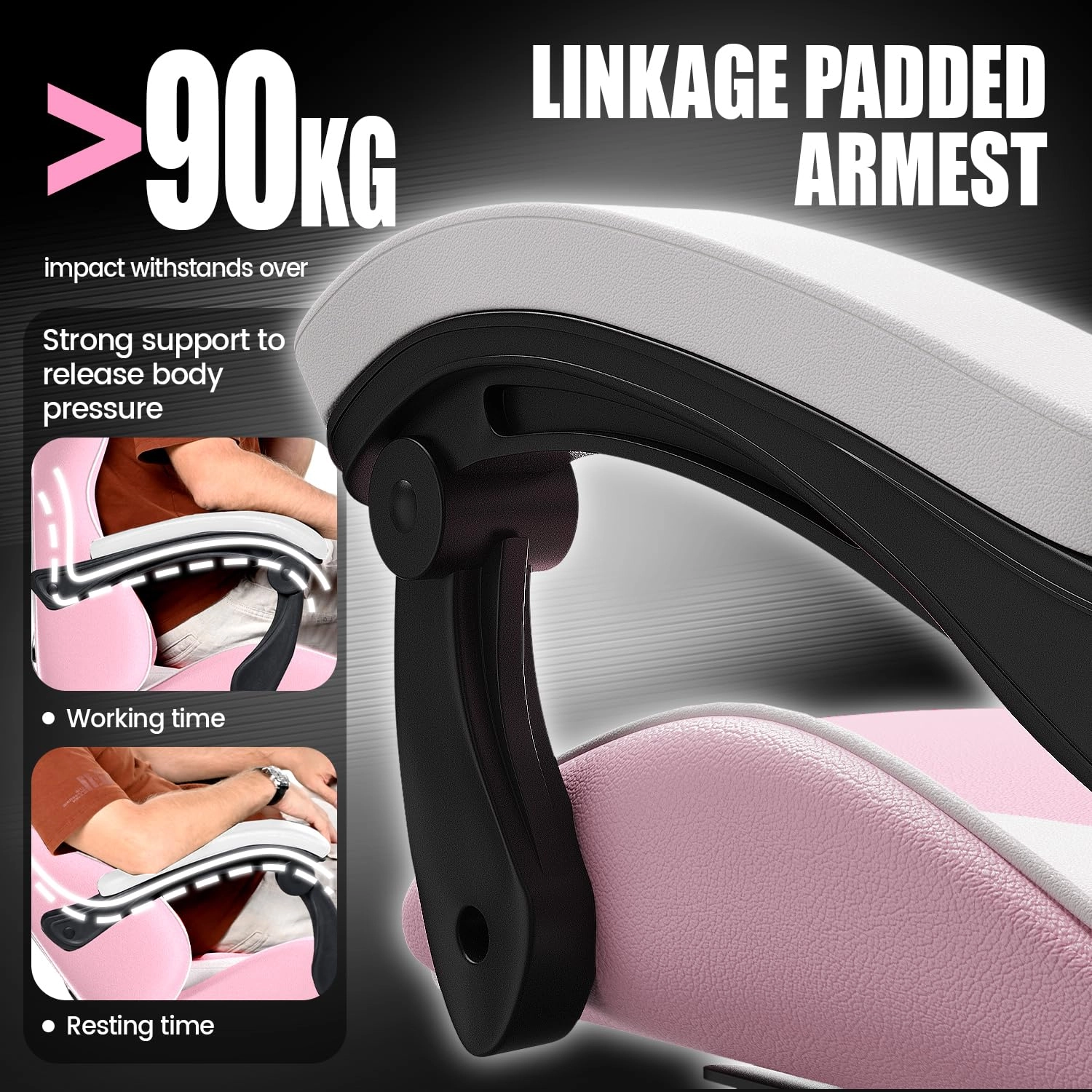 A gaming chair - Adjustable Height Reclining Feature