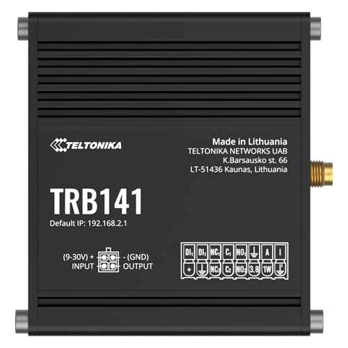 TRB141 - 4G (LTE) – Cat 1 up to 10 Mbps, 3G – Up to 42 Mbps, 2G – Up to 236.8 kbps 802.11ac