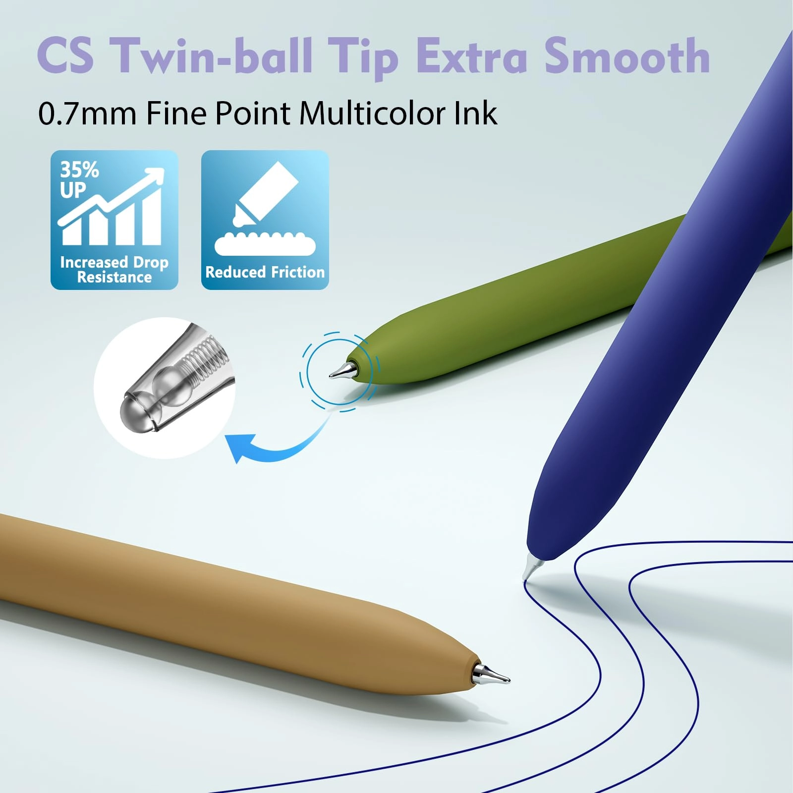 Colorful Gel Ink Pens - 8 Pack 0.7mm