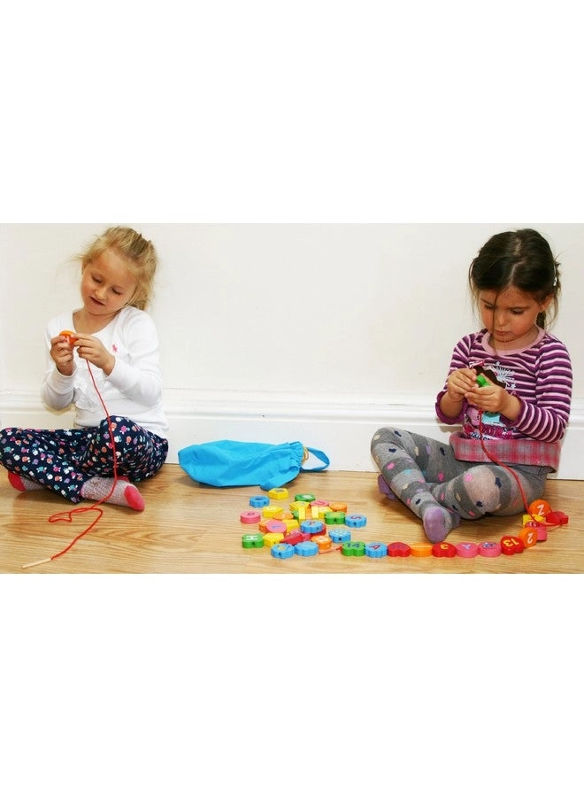 Wooden Alphabet Number Blocks - 3 Years Old 46 pieces