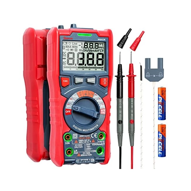 AstroAI Digital Multimeter - NCV True RMS Auto-Range 6000 Counts
