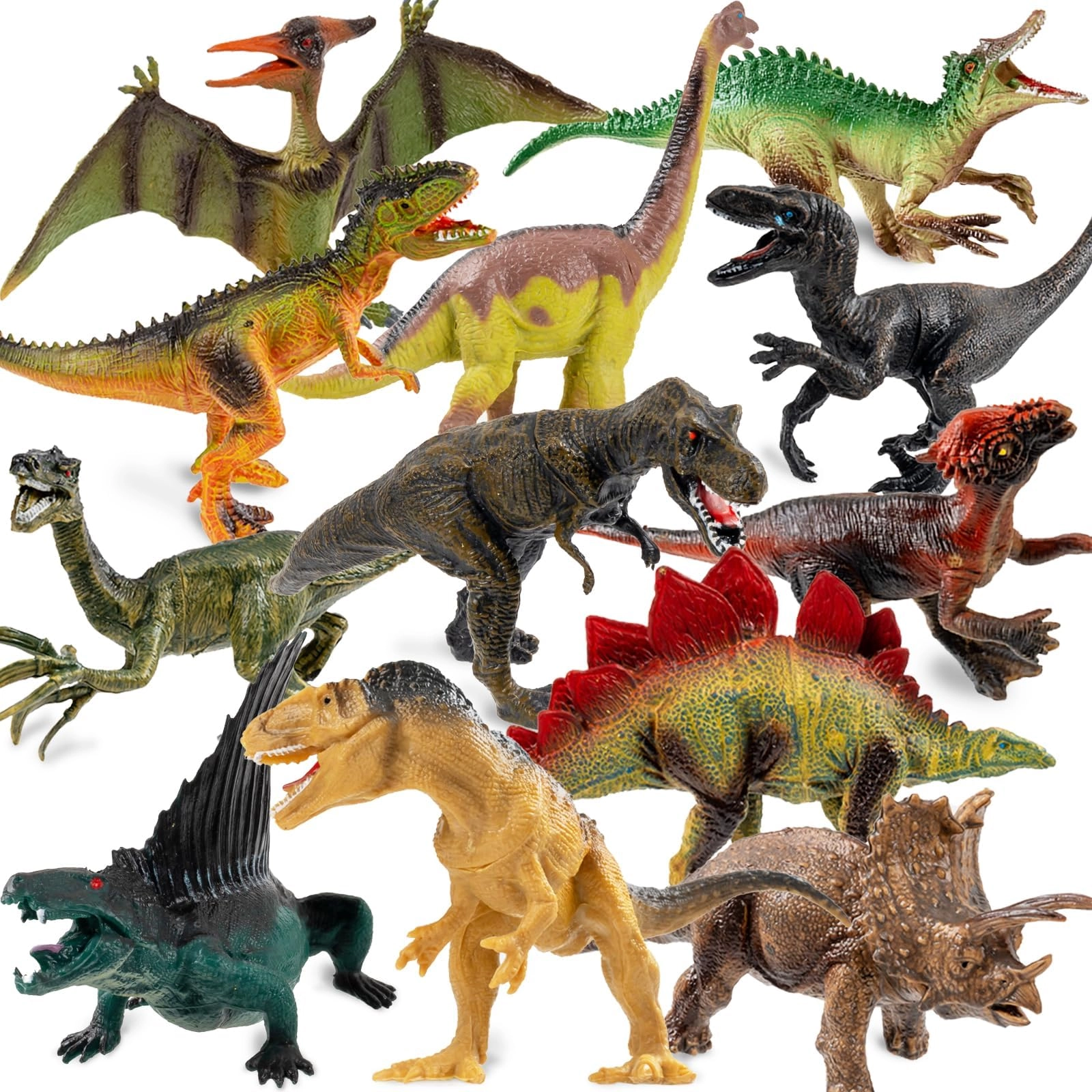 OuMuaMua Dinosaur Toys - 3-5 yr Dinosaur 12 pcs