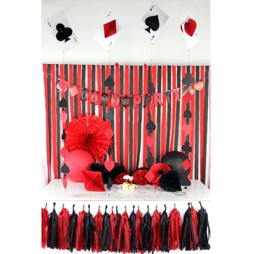 Casino Hanging Party Decorations - 4pcs Game Night