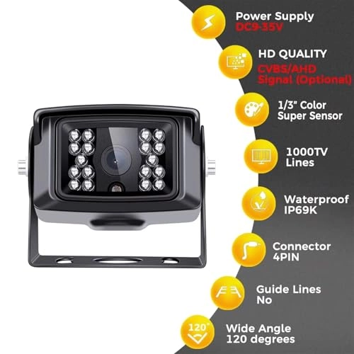 Rear View Camera - Night Vision 4PIN 480P 1080P