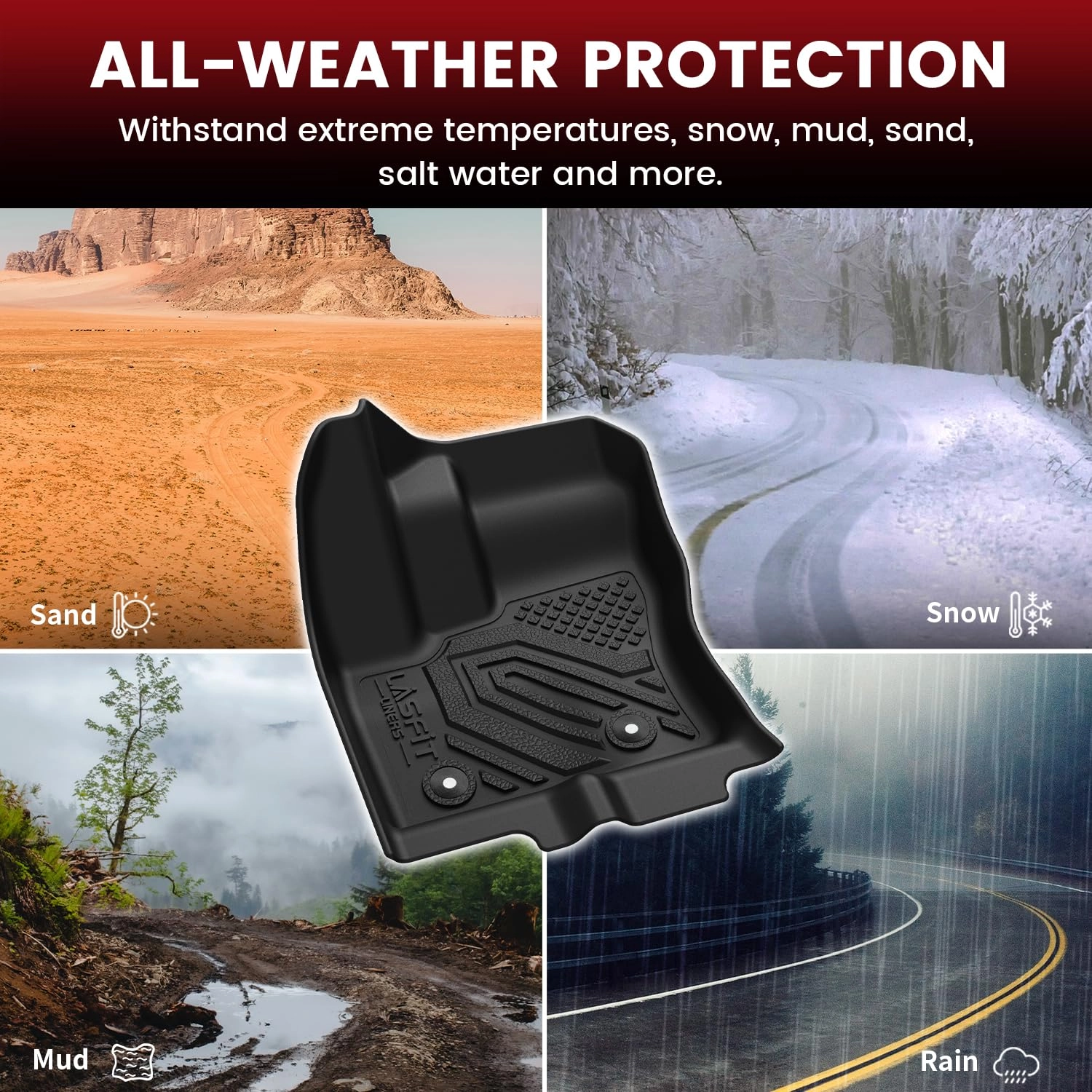 Front Floor Mats for Ford Transit Connect - 2014-2021 1st Row Only