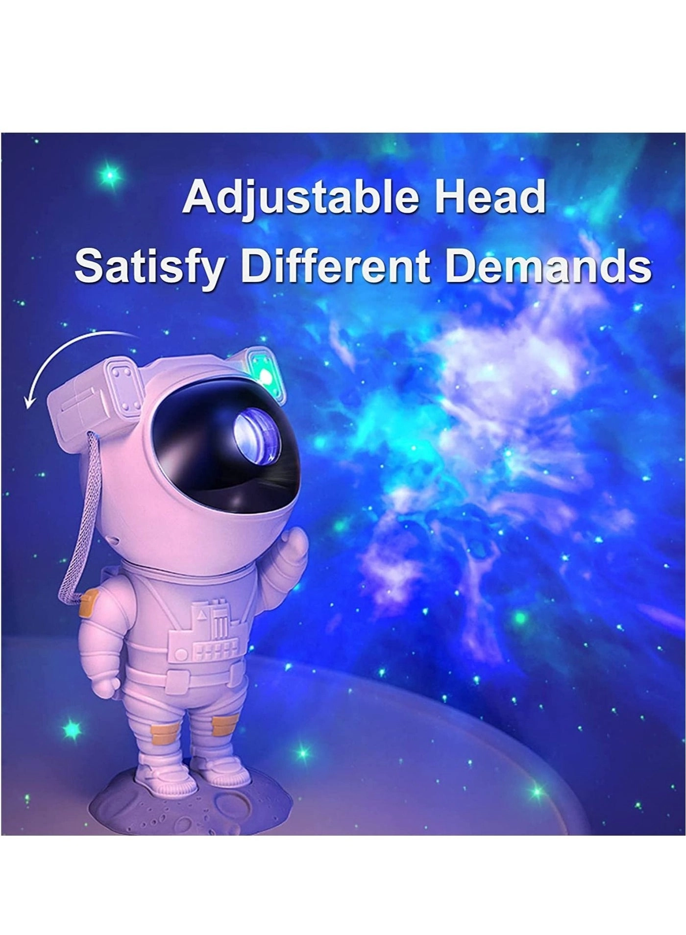 Starry Night Light Projector - Astronaut Remote Control Adjustable Head Angle