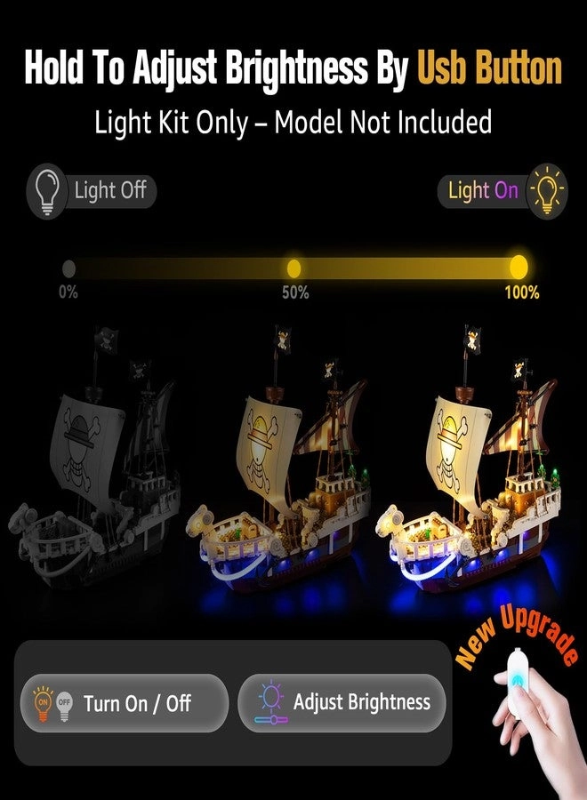 Upgrade Light Kit (75639) - for Lego The Going Merry Pirate Ship ON/Off & Dimmer Switch