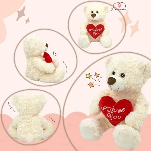 Teddy Bear with Red Heart I Love You - 30 cm