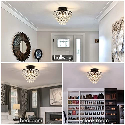 Mini Small Crystal Ceiling Lamp - Dimmable