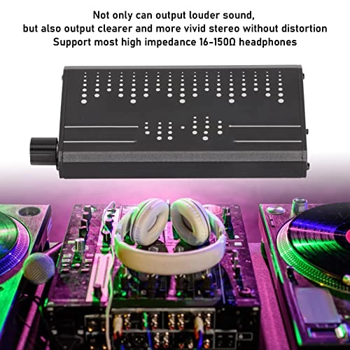 Headphone Amplifier - Portable Black Two-Stage Gain Switch