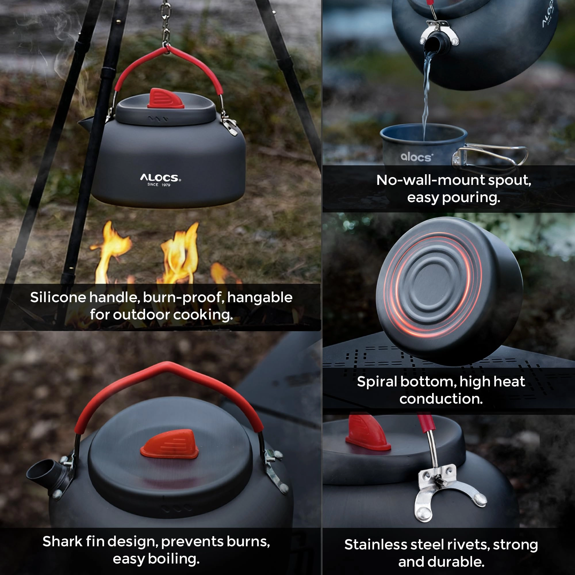 Camping Cookware Set - 3 3.5L 2.2L
