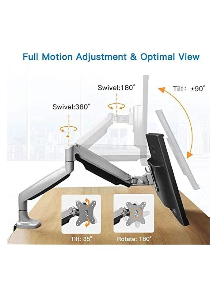 Single Monitor Table Stand - 13” to 32” VESA 75 x 75 -100 x 100