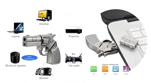Metal Revolver Gun USB Flash Drive - USB 3.0 USB Type A 32GB