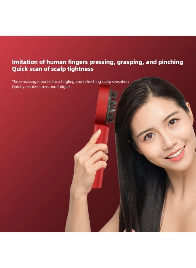 2-in-1 Electric Scalp Massager - Red Light Therapy Waterproof Portable