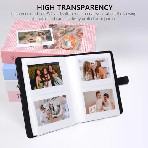 4.25x3.5" 80 Pockets PU Leather Photo Album