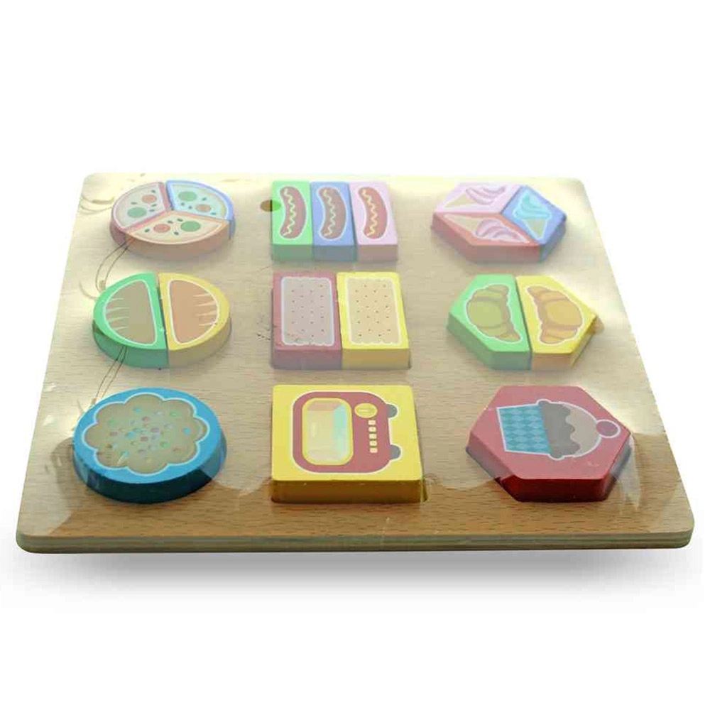 Paired Shape Puzzle Food - Suitable for 2 years and above 9 pieces