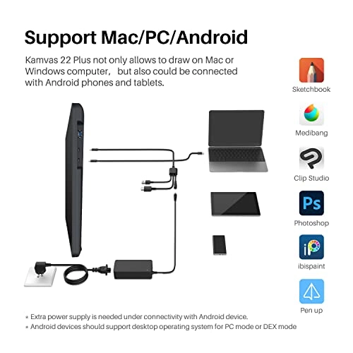 Kamvas 22 Plus - 476.64 x 268.11mm 8192 Levels