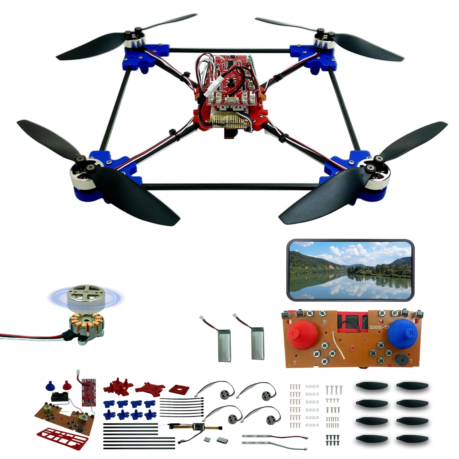 HYIC RM - Quadrotor DIY Kit Blue and Black