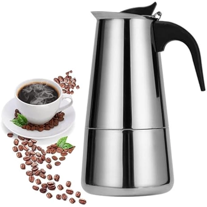 Moka Pot - 6 Cup Stainless Steel Stovetop