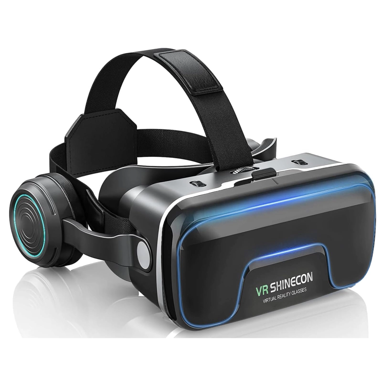 3D Virtual Reality Headset - 4.7-7.2 Android/iOS Black