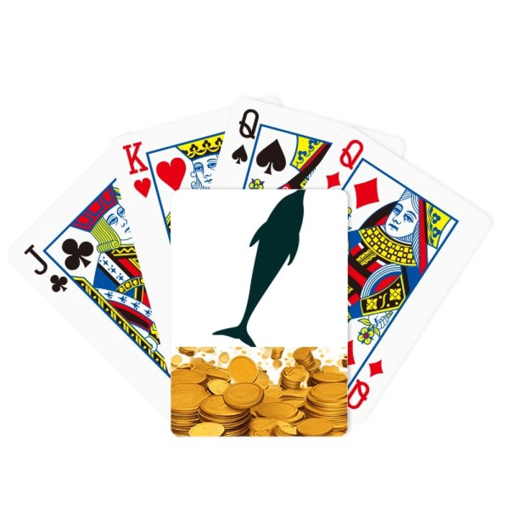 Blue Ocean Dolphin - Bridge Size Playing Cards
