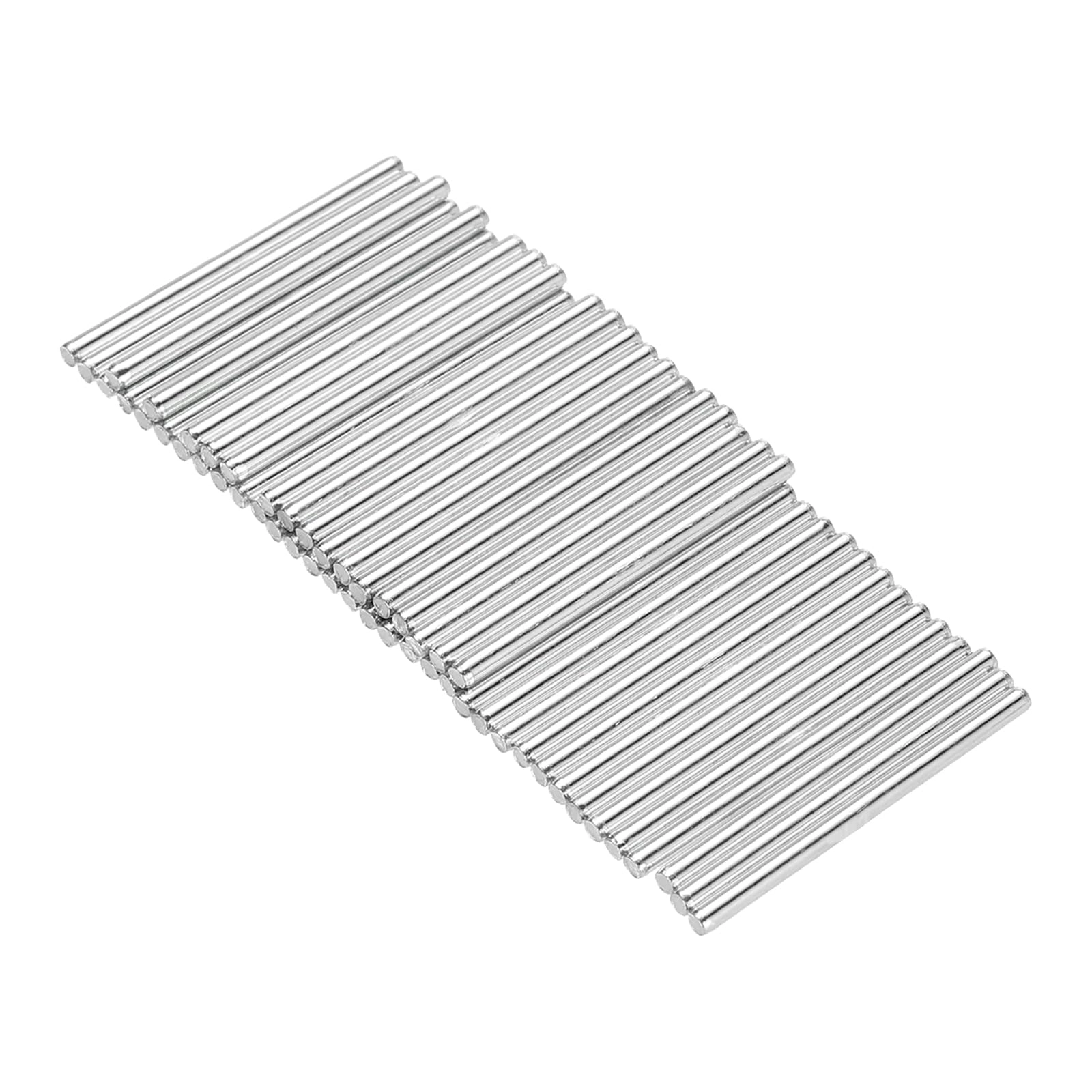 SourcingMap Round Rod Axles - 2x30mm 50pcs Silver