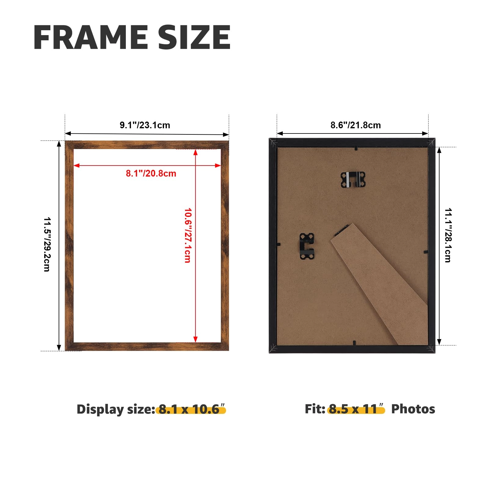 Picture Frame Set - 8.5x11