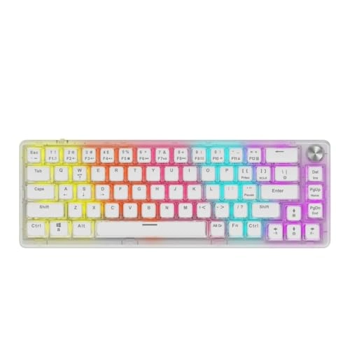 Pudding Keycaps Transparent Mechanical Keyboard - EN Wired