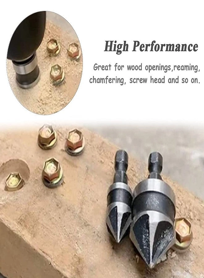 Chamfering Countersink Drill Bit - HSS 3 Pieces 12mm 16mm 19mm