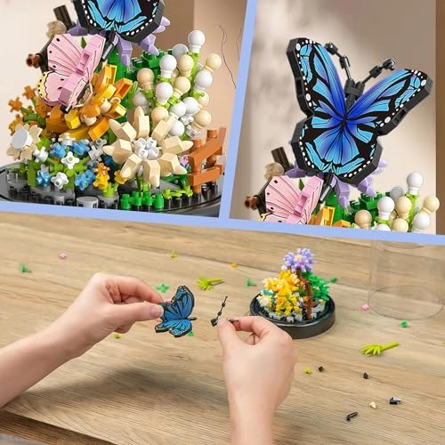 Butterfly Flowers Micro Mini Building Block Set - 530 pcs