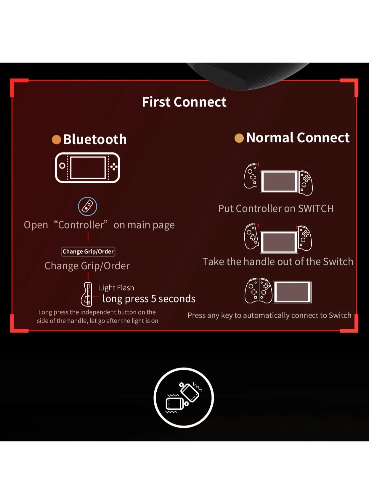 Wake up Right Left Wireless Controller - White Nintendo Switch