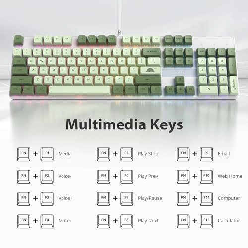 NKRO Mechanical Gaming Keyboard - QWERTY Wired