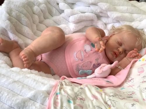 Reborn Baby Doll - 24 inch Silicone Vinyl Blonde Hair